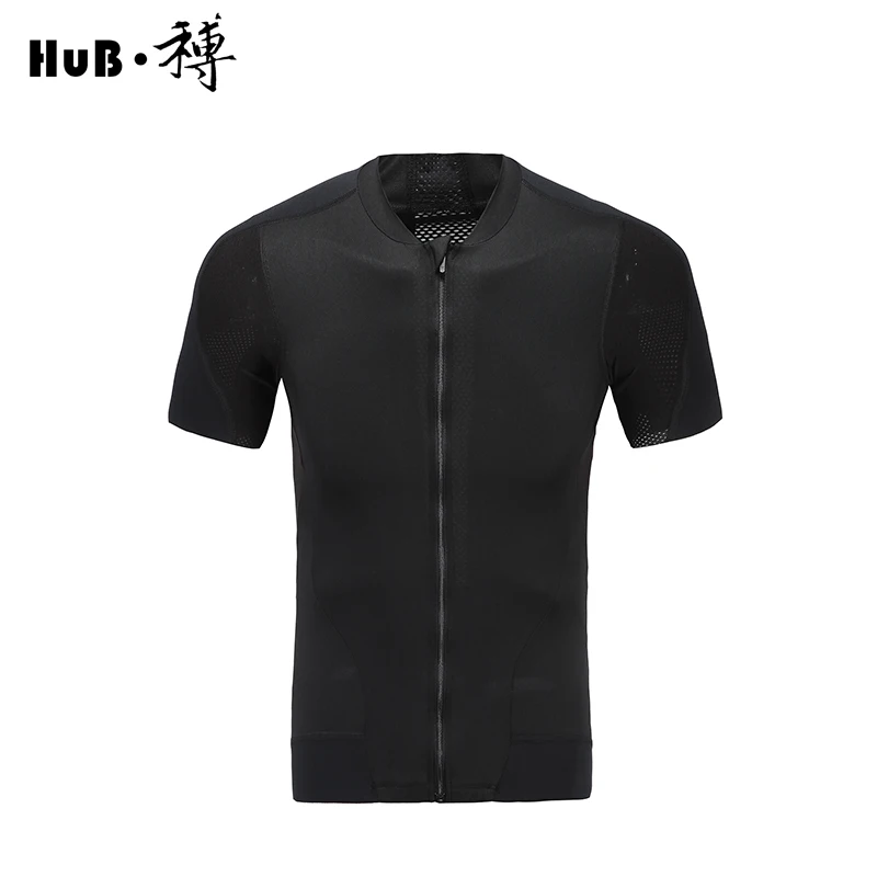 

HuB Professional Sports Cycling Jersey Short Sleeve MTB Bicycle Clothing Quick drying Breahtable Zipper Racing Bicycle Clothes