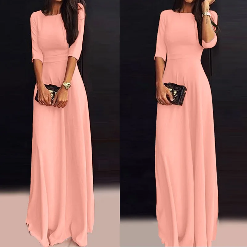Evening Dresses European station hot sale O Neck chiffon long evening