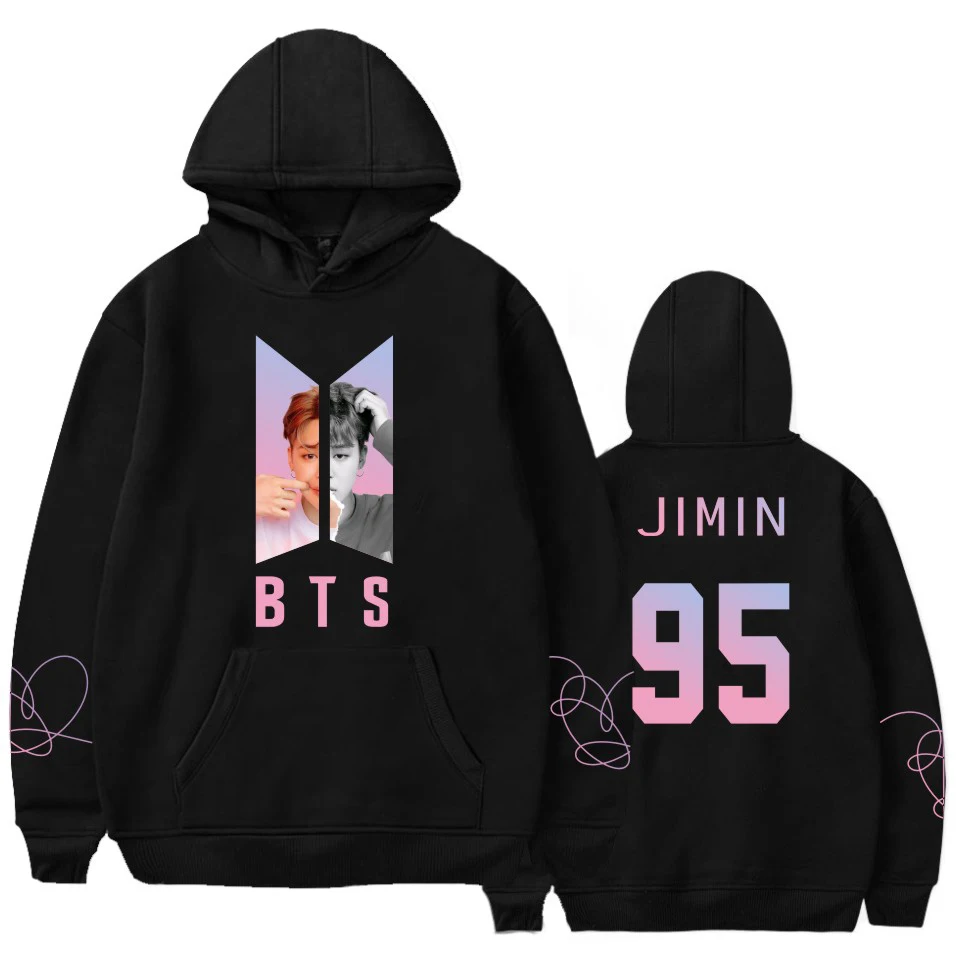 95 BTS Hoodie Jungkook Suga Jin Jimin RAP MONSTER V J hope Sweatshirt