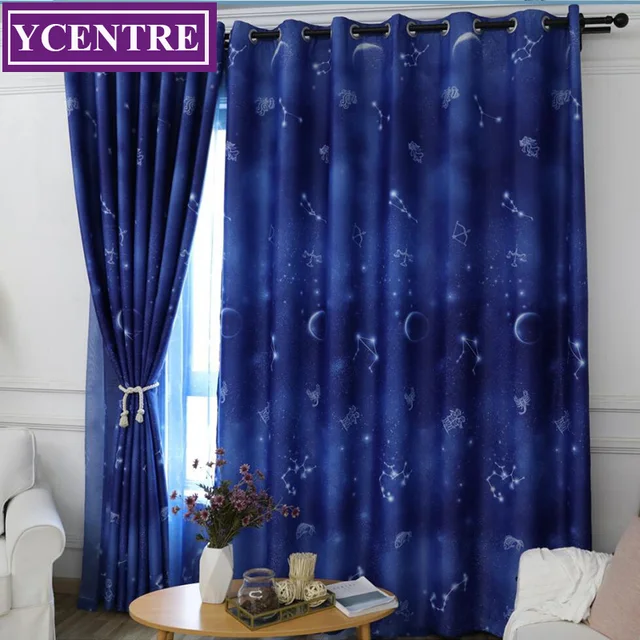 kids room darkening curtains blue ycentre moon and star printed curtains for children living bedroom room darkening curtain kids child kids room darkening curtains blue ycentre moon and star printed curtains for children living bedroom room darkening curtain kids child