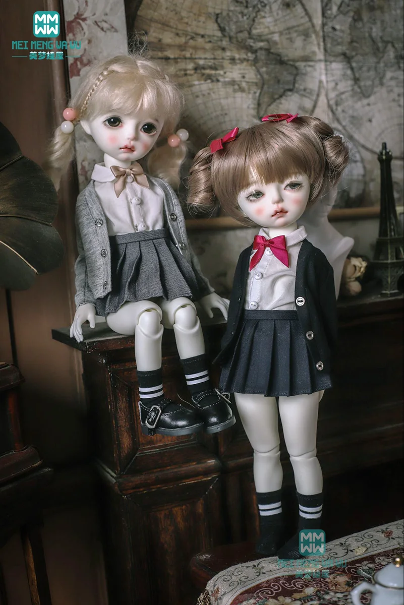 BJD кукольная одежда подходит 27 см-55 см 1/6 1/4 1/3 BJD куклы модный вязаный кардиган Серый Белый Черный