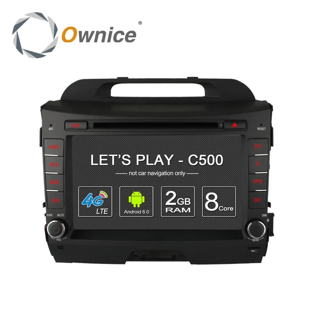 4G SIM LTE C500 Android 6 0 Восьмиядерный автомобильный dvd-плеер для KIA sportage r 2011 - 2015 gps-карта 2