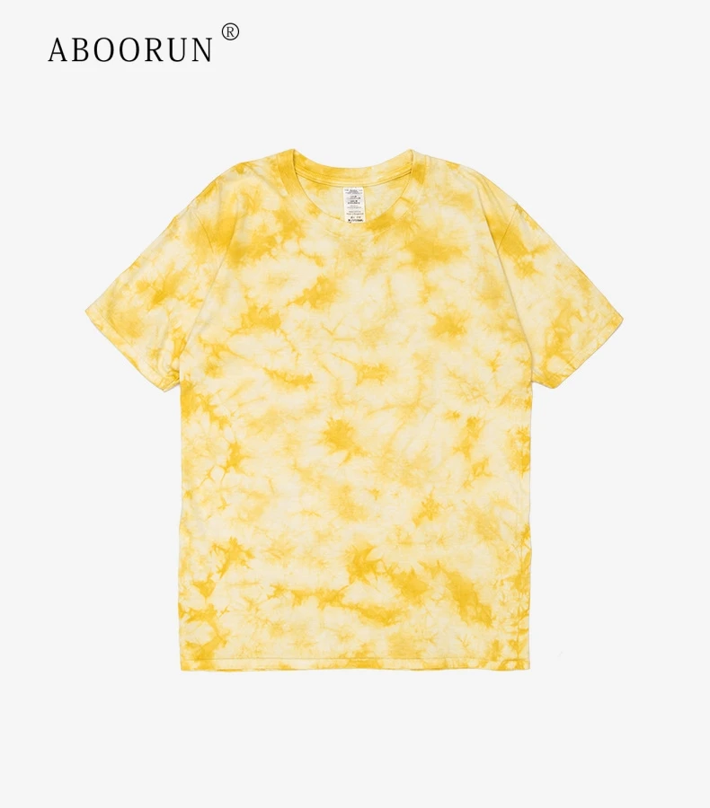 

ABOORUN Euro-America INF Fashion Men's Hand Tie Dye T-Shirt Spring Summer Skateboard Sprial Short Sleeve Tees for Male x2451