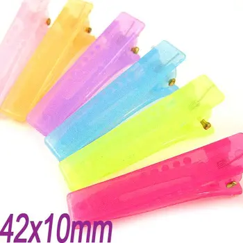 

Free shipping!!! 500piece/lot Plastic flat alligator hair clip Assorted 42x12mm