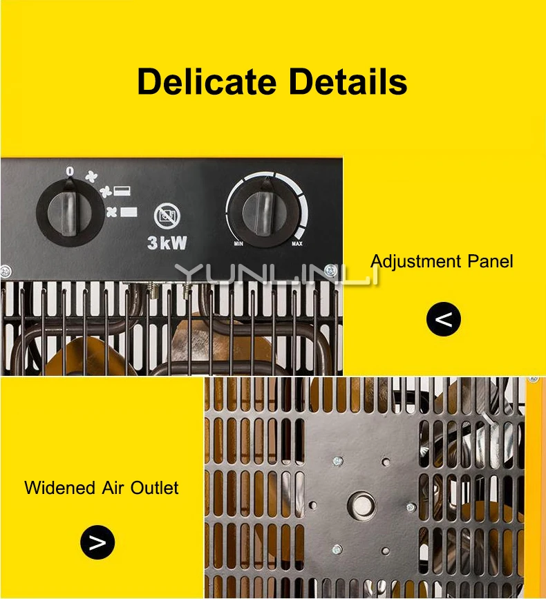 YUNLINLI Industrial Electric Heater Heating Fan Farming/Factory/Workshop Heating Greenhouse Heater BJE-30H