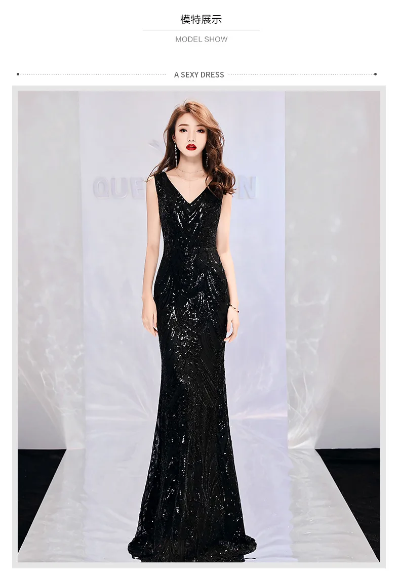 Womens summer dresses new arrival 2019 Party Sleeveless V neck Sexy slim long fashion Trumpet mermaid female clothes (23)