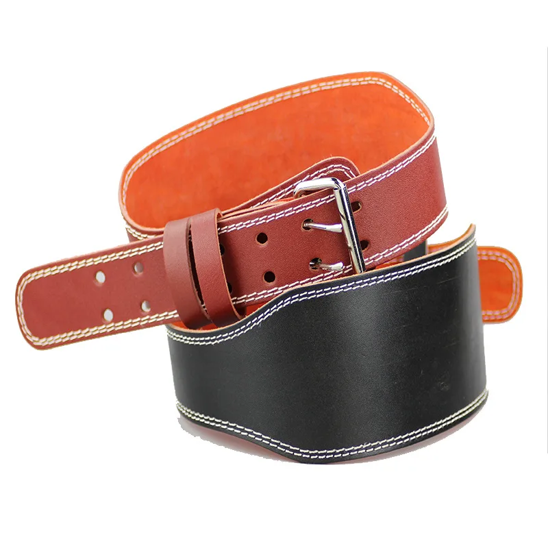 

Cowhide Weightlifting Belt Leather Men Lumbar Protection Gym Fitness Training Squats Powerlifting Back Weight Lifting Belts -A3