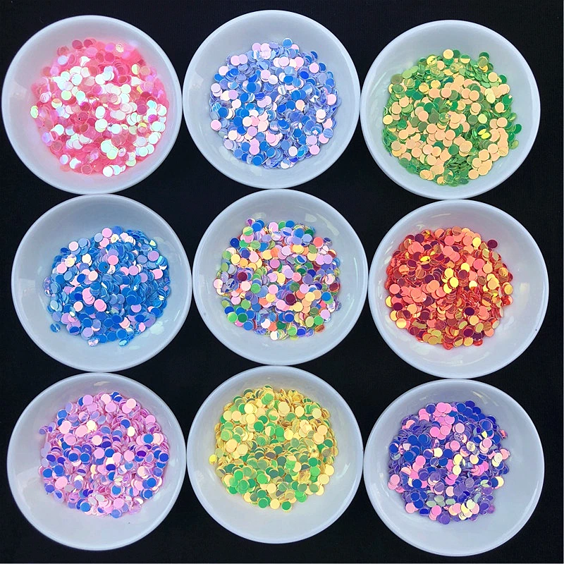

10g/Pack Colorful Glitter False Nail Sequins Size 4mm Dot Shape Loose Sequin Paillettes powder nail ,Fascinating Wedding Gift