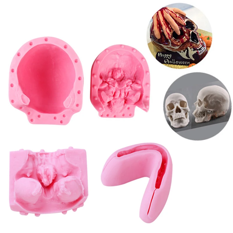 

Halloween Big Skull Silicone Mold Fondant Mould Cake Decorating Tool Chocolate Molds, Sugarcraft ,Kitchen Gadgets