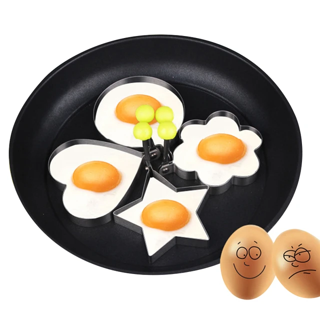 6PCS Round Egg Cooker Ring Premium Nonstick Multicolored Cooking