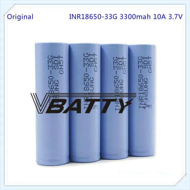 

High Quality Authentic for Samsung INR18650-33G 3.7V 3300mAh Li-ion rechargeable High Power 33G 18650 battery (1pc)
