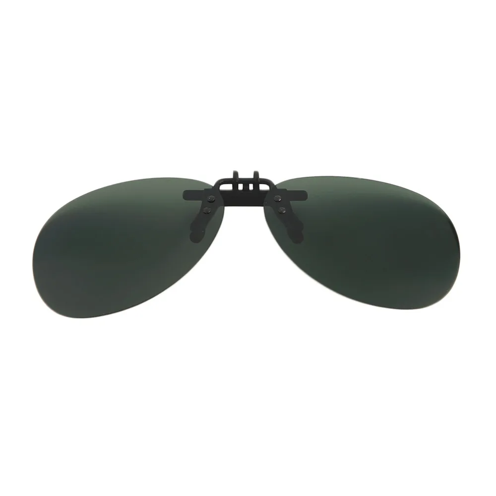 

HOT Pilot Polarized Sunglasses Men Night Vision Toad Lens Polaroid Sun Glass Flip Up Clip On Sunglass Goggles oculos vintage A30