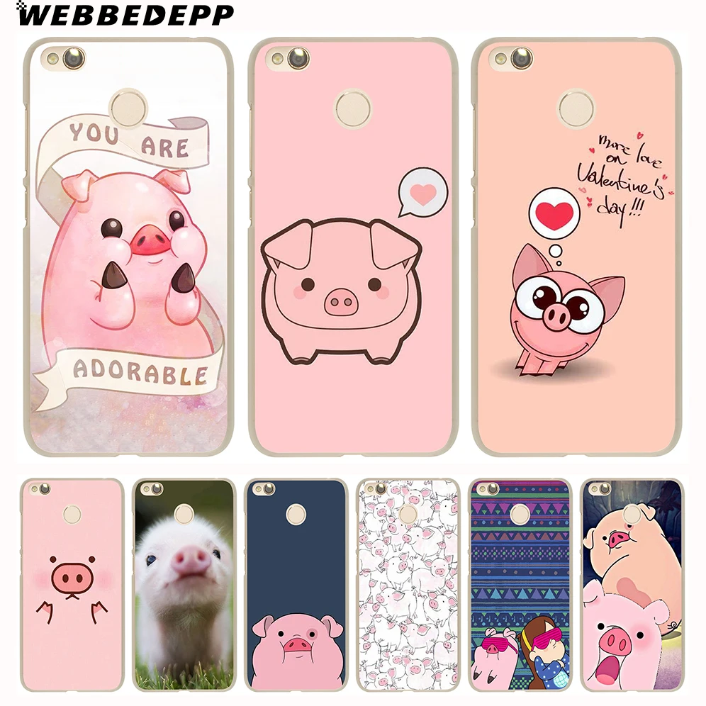 

WEBBEDEPP funny cute lovely pig Phone Case for Xiaomi Redmi 4X 4A 5A 5 Plus 6 Pro 6A S2 7 Note 5 6 7 8 Pro 4X Go Cover