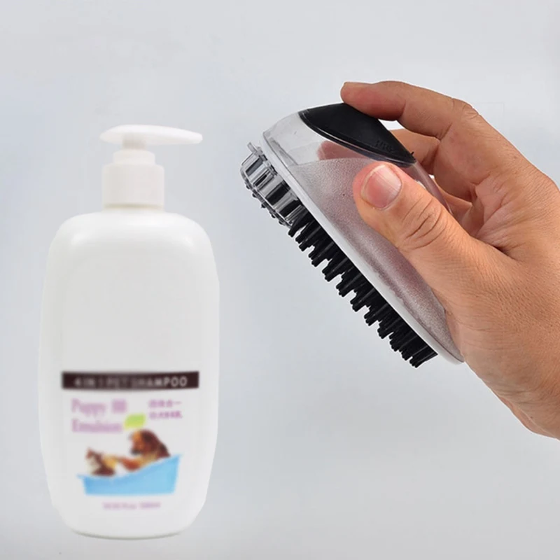

Dog Grooming Brush For Short Long Hair Soft Rubber Dog Soap Shampoo Dispenser Bath Comb For Dogs