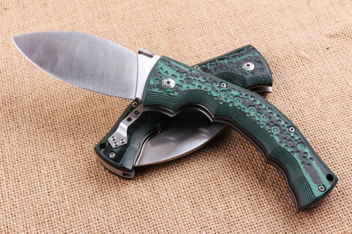 

2019 Latest folding knife 440C blade Mikata handle Green tactical outdoor camping Survival Hunting Pocket Knife EDC hand tool