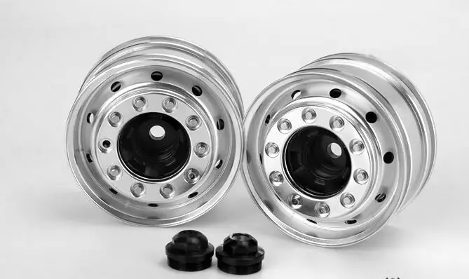 

Alloy Front Wheels/Rims For 1/14 Scale RC Tractor tamiya 56360 volvo trailer truck RC