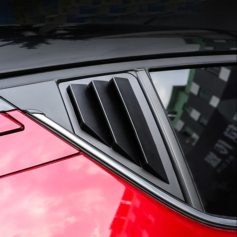 

For Toyota C-HR CHR 2016 2017 2018 2019 abs Rear Window Louvers Shutters Cover Trim 2PCS Accessories