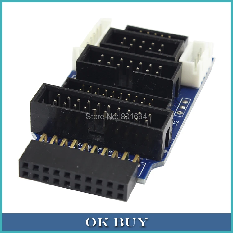 JLINK V8 пластина переходник-конвертер для JTAG 2440 6410 эмулятор ARM Cortex STM32 Интерфейс доска