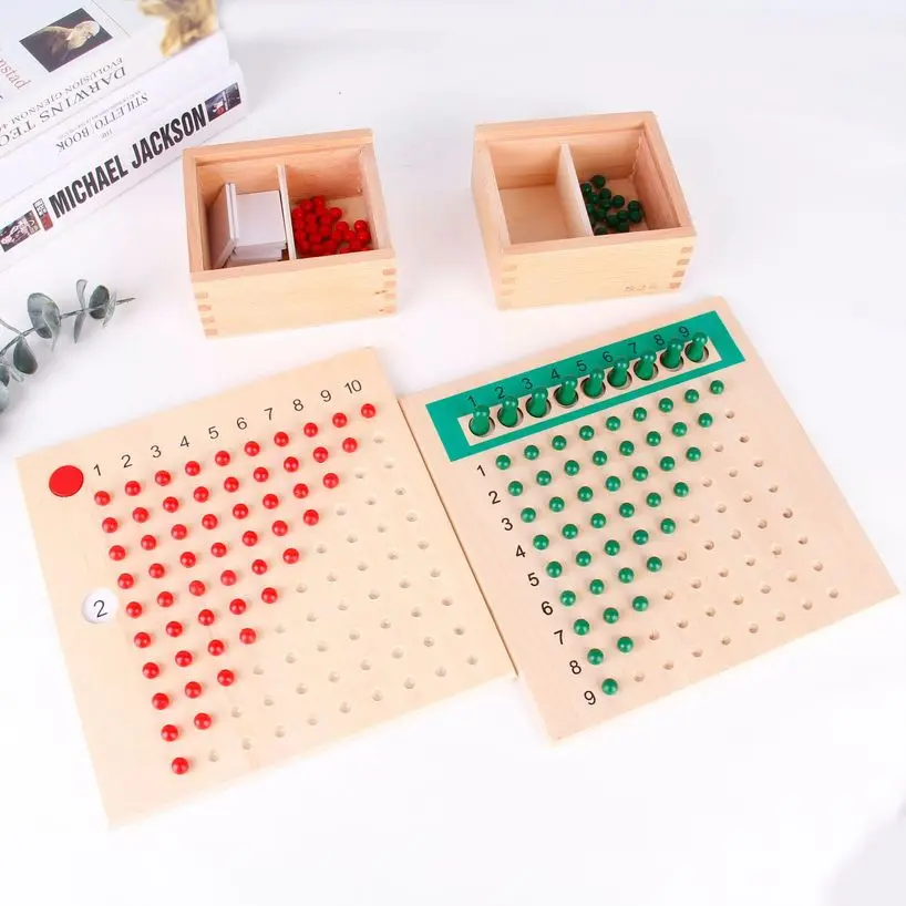 

2019 Baby Toy Montessori Multiplication Bead Board and Division Bead Board for Early Childhood Education Preschool Training Toys