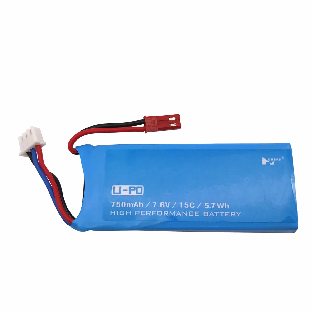 7,6 V 750mAh 15C аккумуляторная батарея Lipo для Hubsan H216A X4 RC Quadcopter запасные части 7,6 V 750mAh батарея