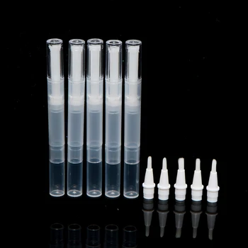 

5pcs 3ml Nail Nutrient Oil Empty Pen Can Be Filled with Bottle and Brush Applicator Portable Container Base Manicure