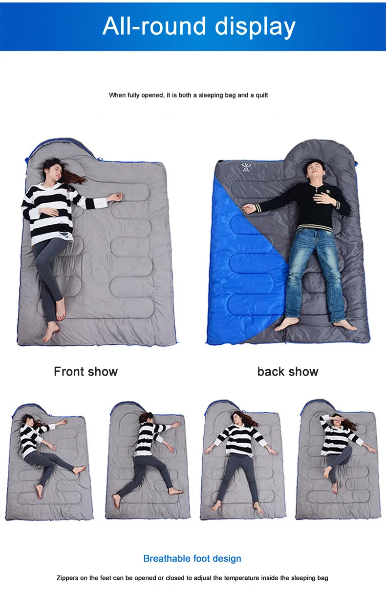 Bolsa de Dormir de Acampamento Quente ao ar Bolsa de Dormir de Acampamento por Atacado Bolsa de Dormir Livre Adulto Atacado Personalizado Inverno Algodão Viagem por 15 Cheap Sacos de dormir