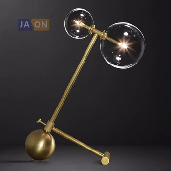 

led e27 Postmodern Iron Glass Golden LED Lamp.LED Light. Table Lamp. Desk Lamp.LED Dest Lamp For Bedroom Foyer