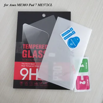 

100PCS/Lot Good Quality Glass Film For Asus MEMO Pad 7 Tempered Glass Screen Protector ME572CL By DHL