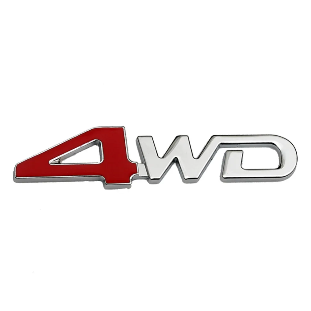 4WD 4 Автомобильная Задняя эмблема логотип наклейка металлическое покрытие из
