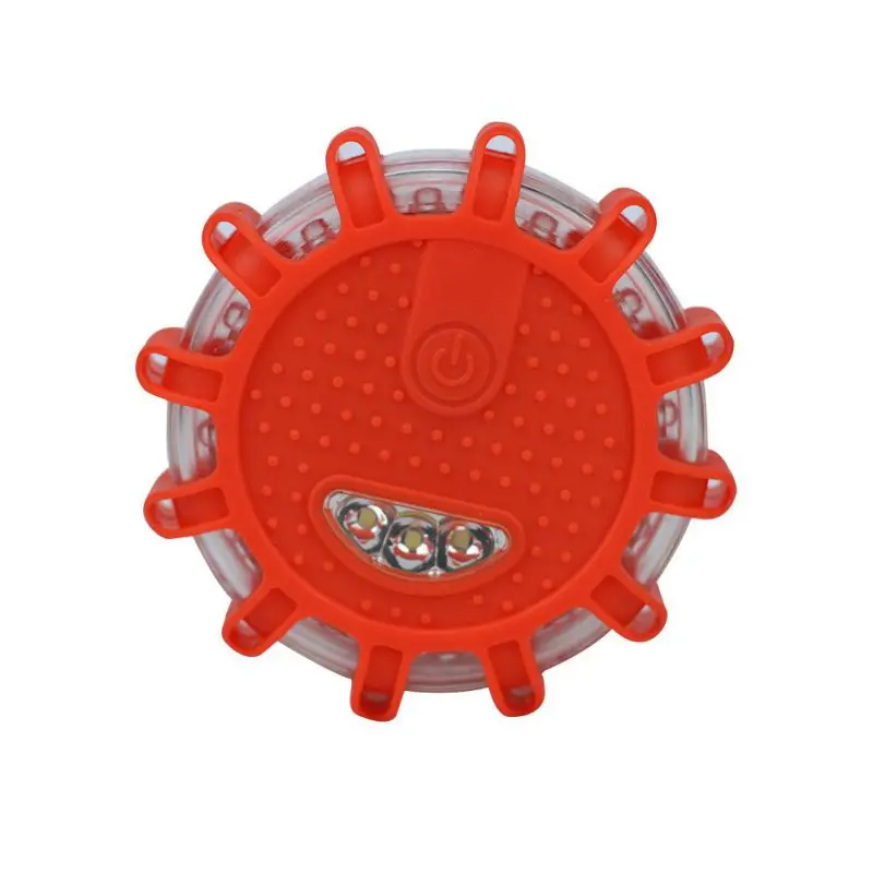 12 светодио дный LED аварийная безопасность вспышка Красная дорога вспышка магнит мигаПредупреждение ночные огни придорожный диск Маяк для