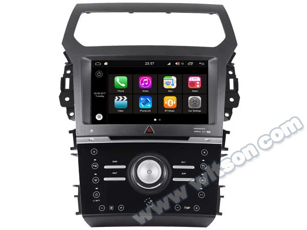 Sale 9" Android 8.0 Oreo OS Car DVD Multimedia GPS Radio for Ford Explorer 2011-2015 (Manual Air Version) with External OBD2 Adapter 1