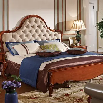 

Home Products Beds Luxury Style Wood Classic Tufted Fabric Bed