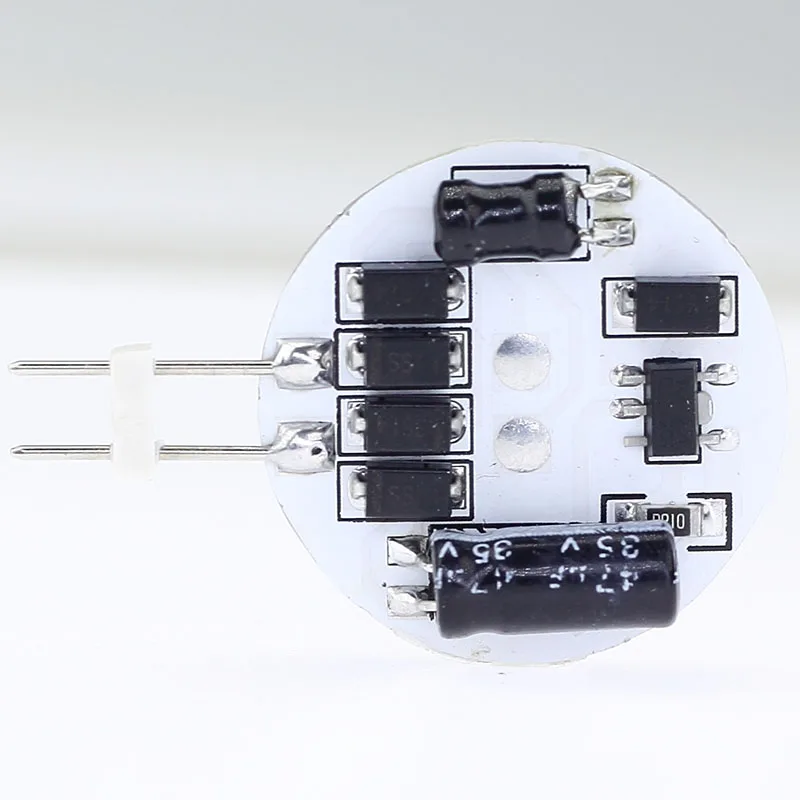 Приглушаемая SMD 5050 G4 6 светодиодная лампочка с круглой платой 1 Вт 12 В белый теплый