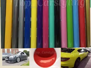 

Various Colors Gloss Vinyl With 3 Layers For Car Vehicle Wrap With Air Bubble Free Car Covering PROTWRAPS :1.52x20m/roll