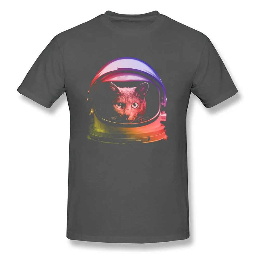 Company My Cat is Astronaut Casual T-shirts Round Neck 100% Cotton Fabric Men Tops Shirts Short Sleeve Tee Shirt Labor Day My Cat is Astronaut carbon