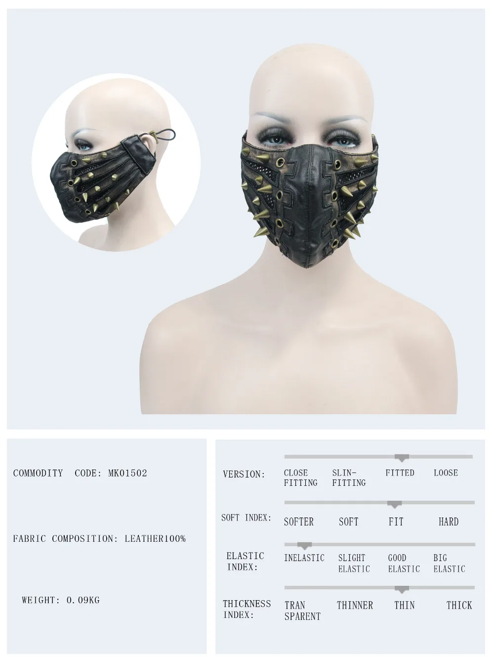 Дьявол Мода стимпанк Готическая мужская маска из искусственной кожи черные заклёпки маски тайна маски Убийцы Костюм аксессуары маски для лица