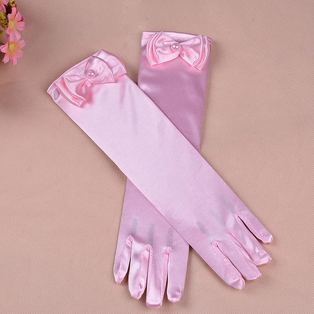 Long princess gloves for girls gloves girls wedding dress glove with
