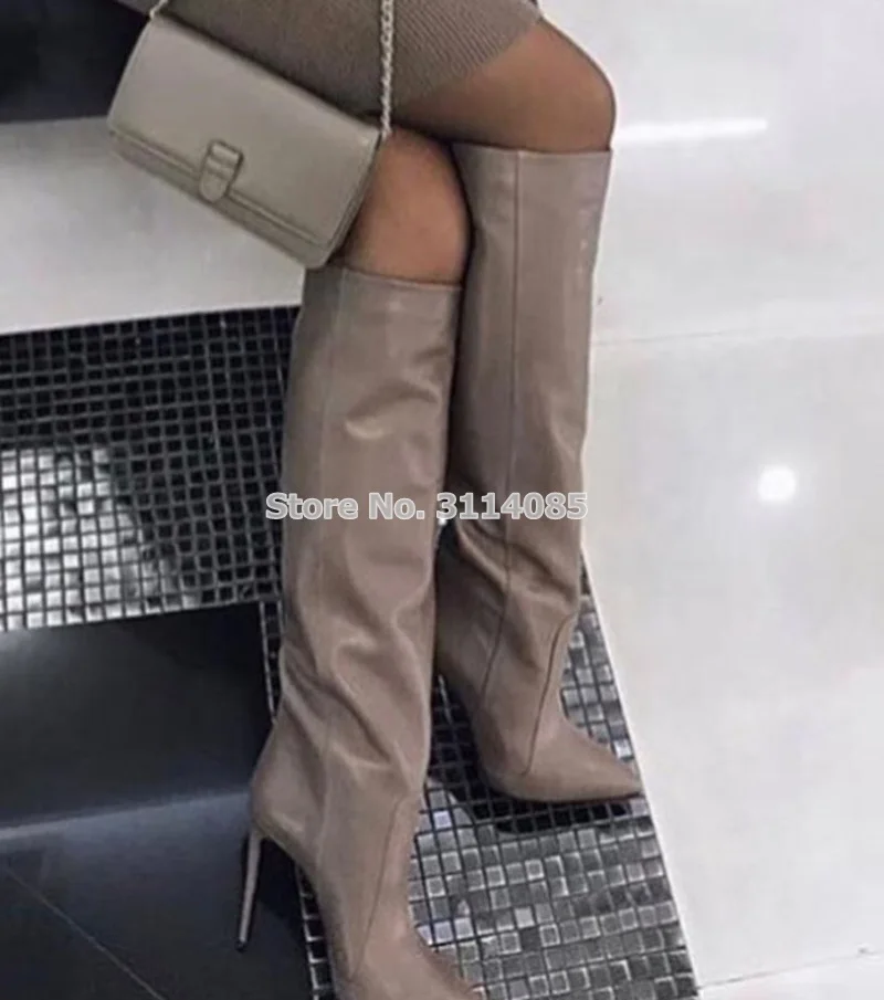 Color Botas Pie Zapatos Discoteca As Del Las Dedo Vestir De Picture Sexy Café Alto customized Moda Pista Puntiagudo Tacón Mujeres Europeas wFYwqRx8A