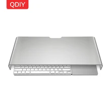 QDIY компьютерный монитор экран увеличенная металлическая основа настольная стойка для клавиатуры кронштейн для хранения полка повышение
