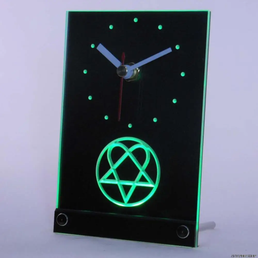 Светодиодные часы tnc0166 Him с логотипом Heartagram настольные 3D часы|3d led clock|3d clockclock |
