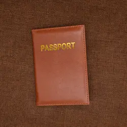 Новый высокое качество из мягкой кожи Для мужчин Чехлы для мангала для паспорта золотые буквы Обложка для паспорта для Для женщин и Для