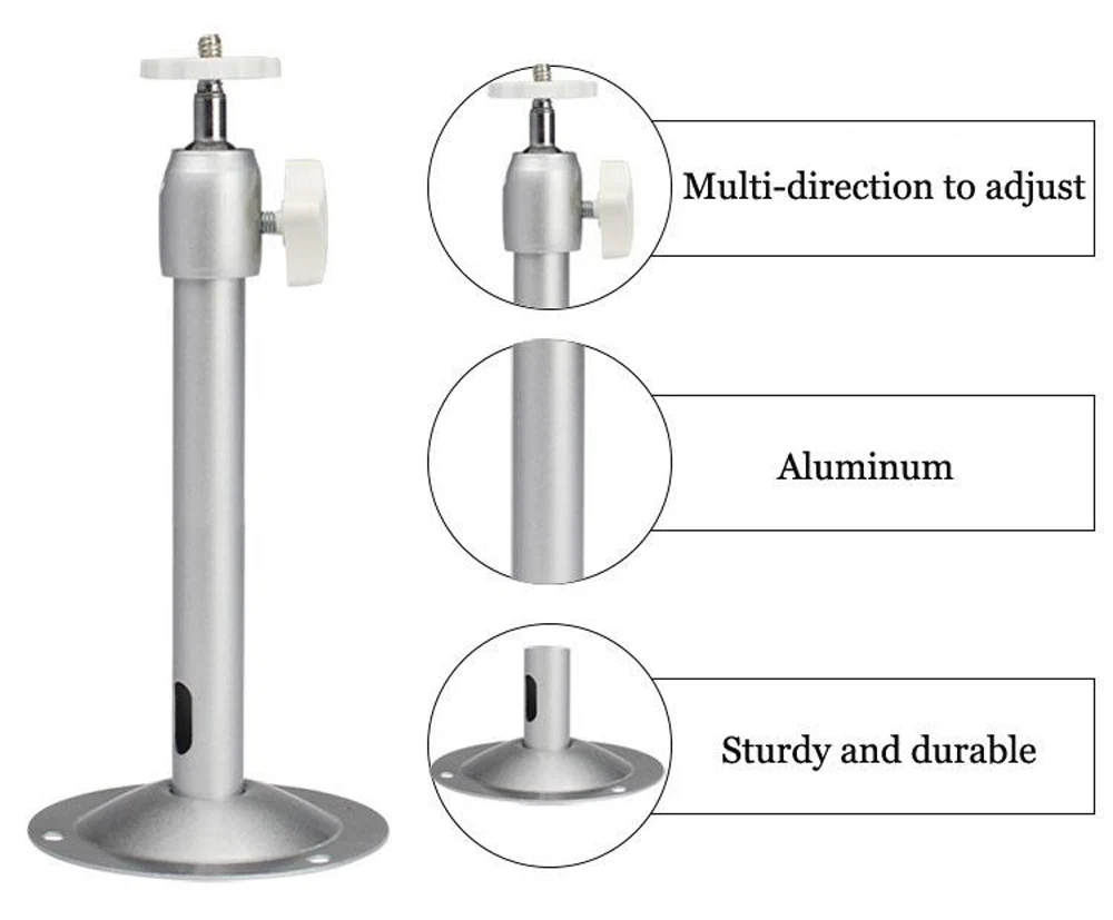 Алюминиевый кронштейн CCTV 360 градусов вращение стены или потолка крепление для surcecctv CCTV камеры безопасности