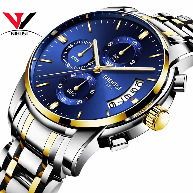 NIBOSI Reloj Hombre 2018 часы 42 мм Топ бренд Роскошные мужские военные армейские