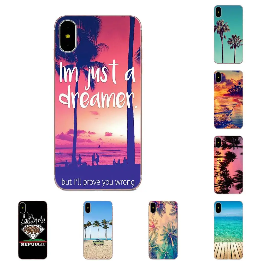 

California Trees Beach Surf Travel Tropical For Galaxy J1 J2 J3 J330 J4 J5 J6 J7 J730 J8 2015 2016 2017 2018 mini Pro