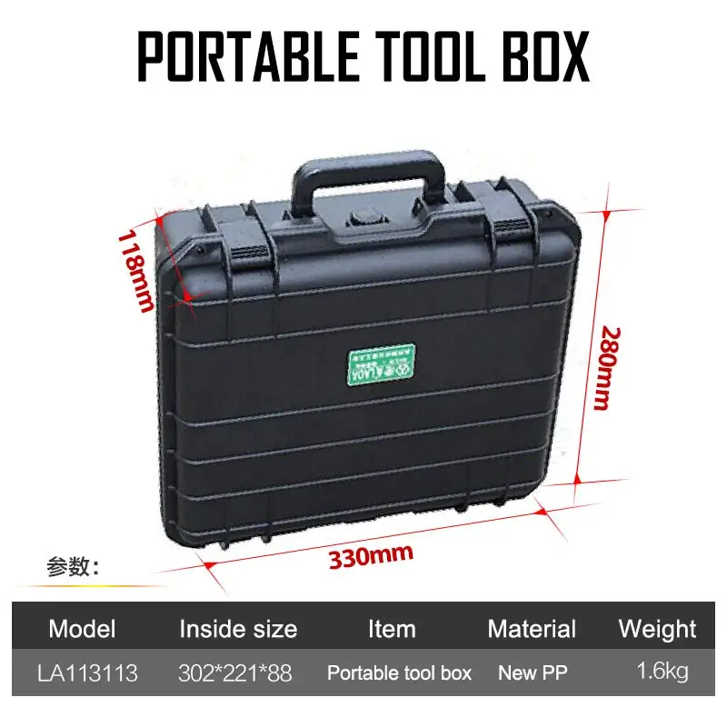 LAOA Safety Instrument Tool Box storage tools Water-proof IP67 Box Instrument And Equip Instore With Draw-Bar With Foam Inside mini tool bag Tool Storage Items