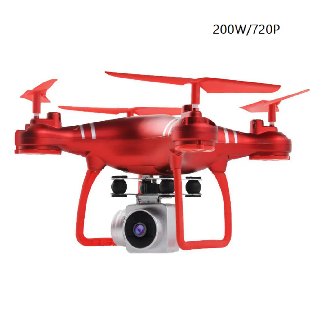 WiFi FPV RC Drone Camera Optical Flow HD Camera Aerial Video RC Recording Aircraft Toys Remote Control Aerial Photography Drone - Цвет: Red 200W camera