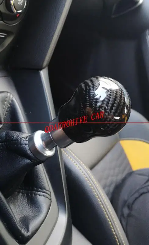 

QDAEROHIVE Carbon fiber car Gearshift knob fitting for Ford Fiesta Focus RS ST model genuine carbon fiber