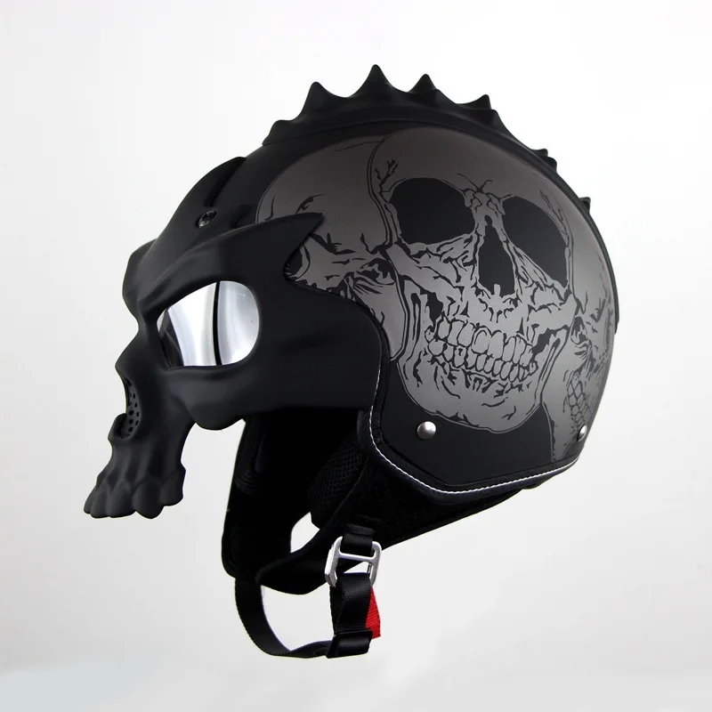 Шлем для мотокросса Soman Skull, маска для мотокросса, шлем для мотогонок, открытый шлем+ Бесплатные ПЕРЧАТКИ PROBIKER - Цвет: 7