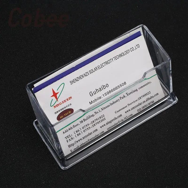 Cobee Transparent Clear Plastic Business Card Holder ...