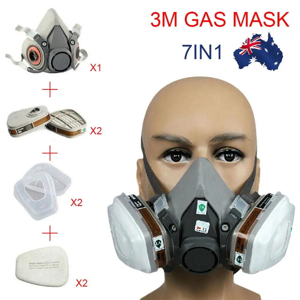 Suit Half Face Gas Mask Respirator Painting Spraying Dust Filtration of 6001CN filter box Particlesgas 20 | Безопасность и защита